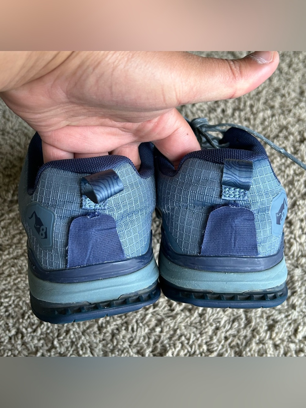 Altra Lone Peak 8 Trail Running Shoes Mens 12.5 Mineral Blue EGO MaxTrac Sneaker - Picture 13 of 16